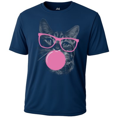 Cat Blowing Bubble Gum Performance Shirt