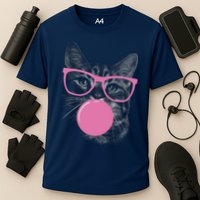 Cat Blowing Bubble Gum Performance Shirt