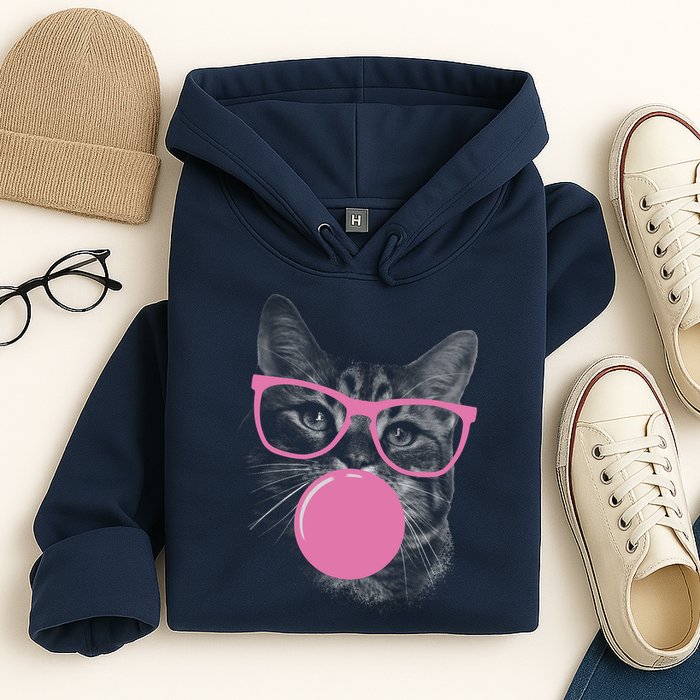 Cat Blowing Bubble Gum Hoodie