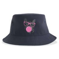 Cat Blowing Bubble Gum Sustainable Bucket Hat