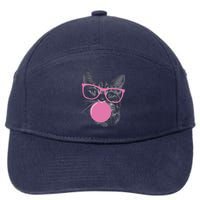 Cat Blowing Bubble Gum 7-Panel Snapback Hat