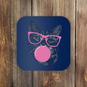 Cat Blowing Bubble Gum Coaster