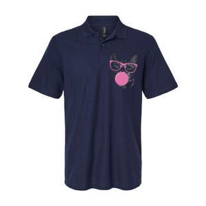 Cat Blowing Bubble Gum Softstyle Adult Sport Polo