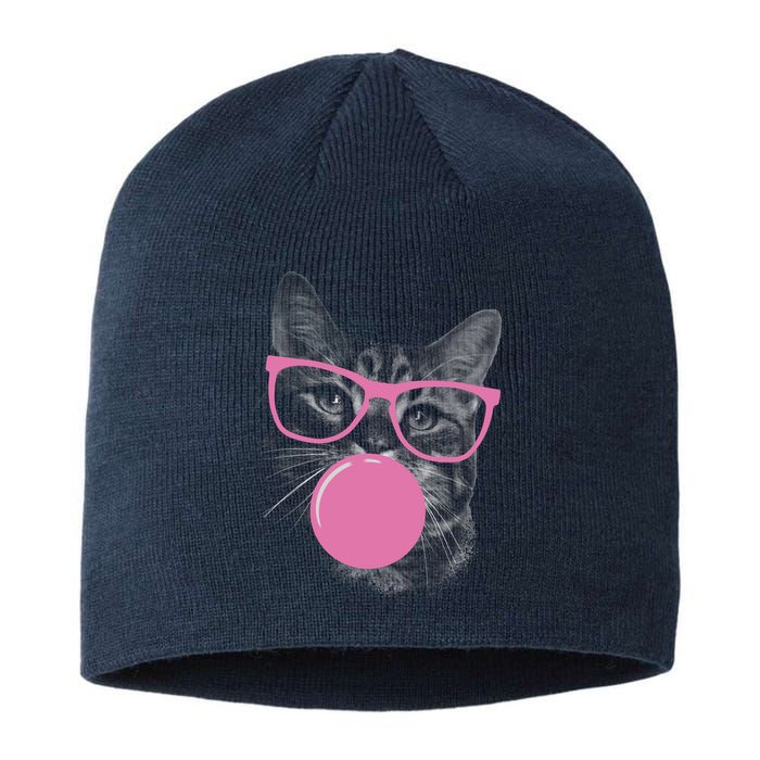 Cat Blowing Bubble Gum Sustainable Beanie