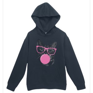 Cat Blowing Bubble Gum Urban Pullover Hoodie