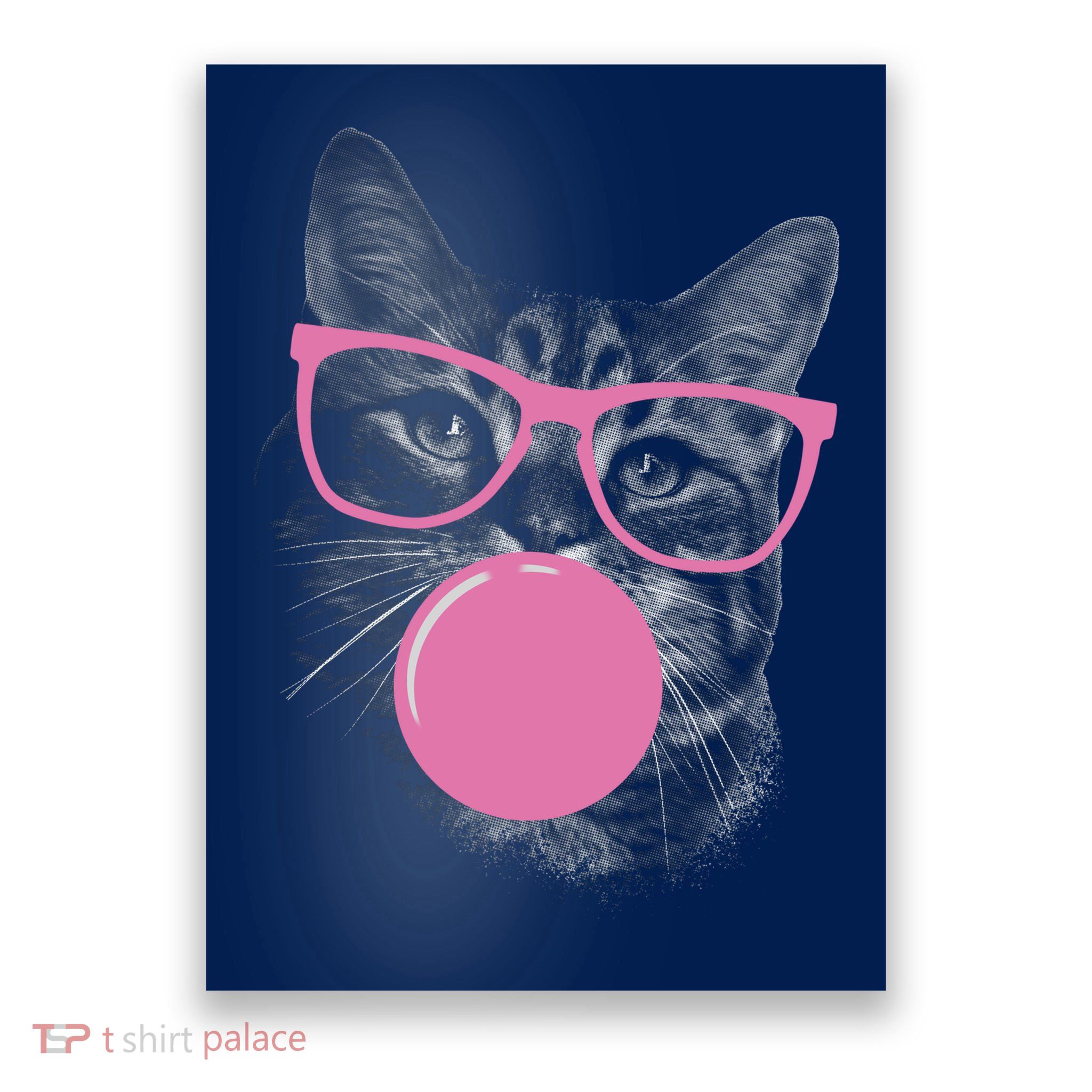 Cat Blowing Bubble Gum Poster