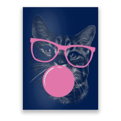 Cat Blowing Bubble Gum Poster