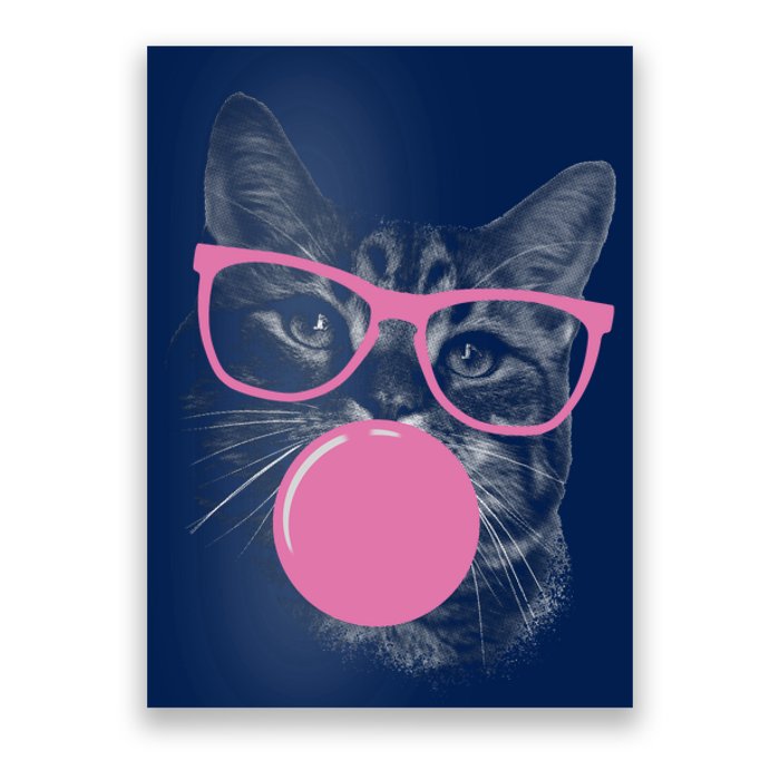 Cat Blowing Bubble Gum Poster