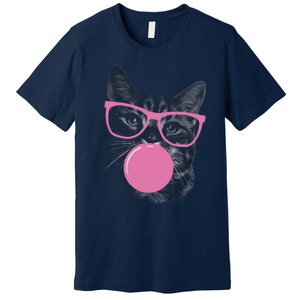 Cat Blowing Bubble Gum Premium T-Shirt