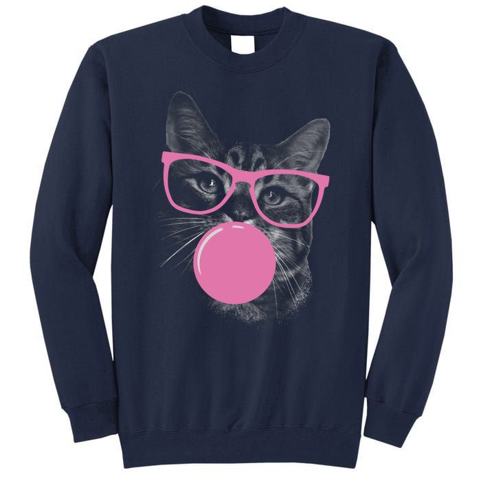 Cat Blowing Bubble Gum Tall Sweatshirt