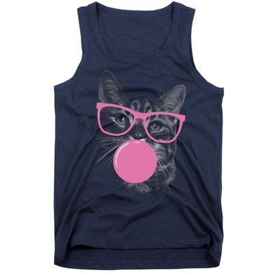 Cat Blowing Bubble Gum Tank Top