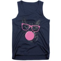 Cat Blowing Bubble Gum Tank Top