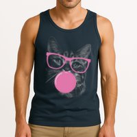 Cat Blowing Bubble Gum Tank Top