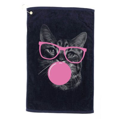 Cat Blowing Bubble Gum Golf Towel