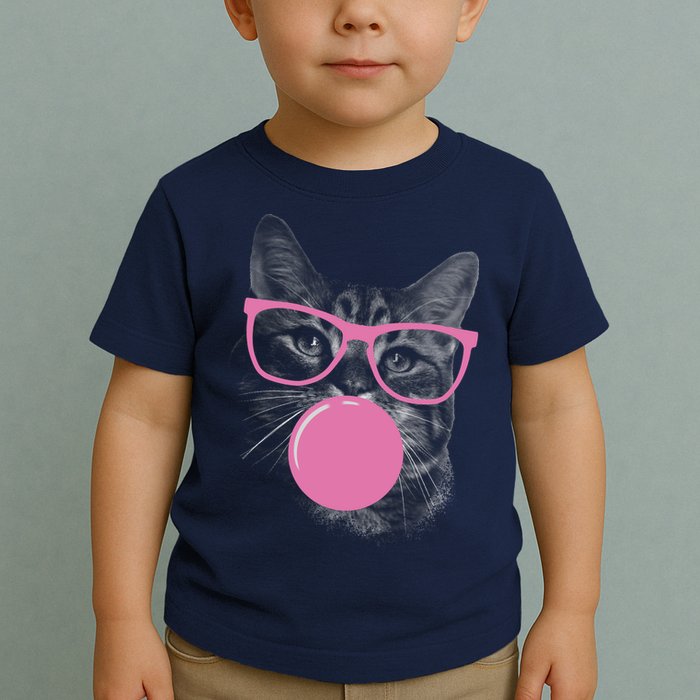 Cat Blowing Bubble Gum Toddler T-Shirt