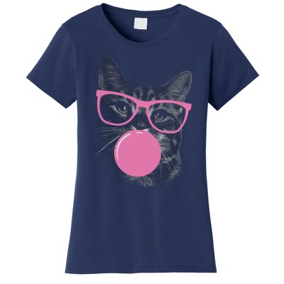 Cat Blowing Bubble Gum Women's T-Shirt