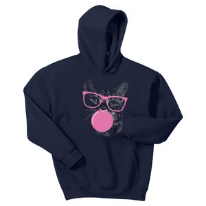 Cat Blowing Bubble Gum Kids Hoodie