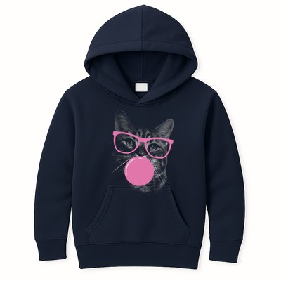 Cat Blowing Bubble Gum Kids Hoodie