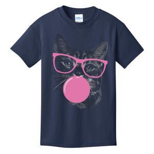 Cat Blowing Bubble Gum Kids T-Shirt