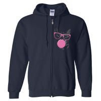 Cat Blowing Bubble Gum Full Zip Hoodie