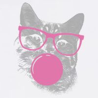 Cat Blowing Bubble Gum Garment-Dyed Sweatshirt