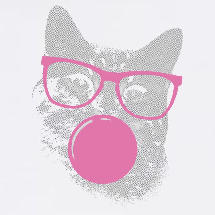Cat Blowing Bubble Gum Garment-Dyed Sweatshirt