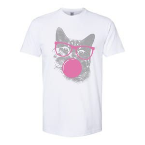 Cat Blowing Bubble Gum Softstyle CVC T-Shirt