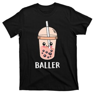 Cute Baller Boba Tea Bubble Tea Anime Kawaii Neko T-Shirt