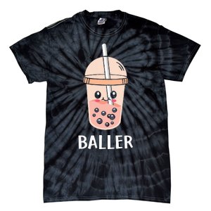 Cute Baller Boba Tea Bubble Tea Anime Kawaii Neko Tie-Dye T-Shirt