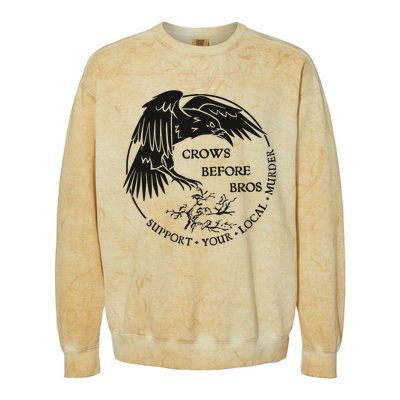 Crows Before Bros Support Your Local Murrder Colorblast Crewneck Sweatshirt