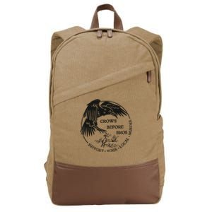 Crows Before Bros Support Your Local Murrder Cotton Canvas Backpack