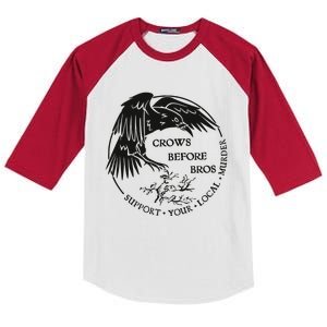 Crows Before Bros Support Your Local Murrder Kids Colorblock Raglan Jersey