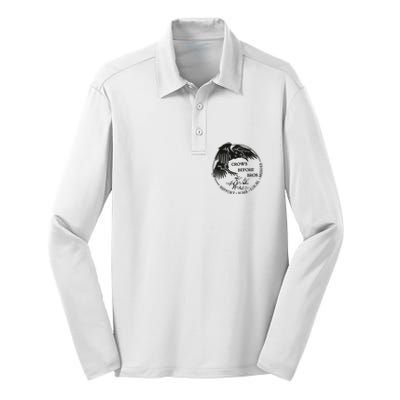 Crows Before Bros Support Your Local Murrder Silk Touch Performance Long Sleeve Polo