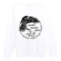 Crows Before Bros Support Your Local Murrder Premium Crewneck Sweatshirt