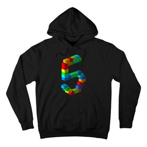 Cute Block Building 5th Birthday Gift 5 Years Old b.o.y.s Girls Hoodie