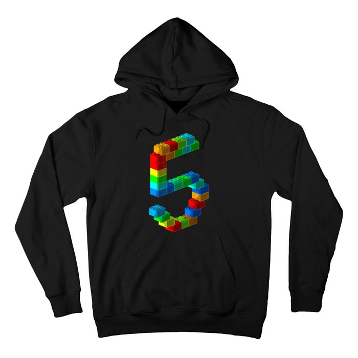 Cute Block Building 5th Birthday Gift 5 Years Old b.o.y.s Girls Hoodie