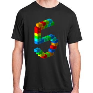 Cute Block Building 5th Birthday Gift 5 Years Old b.o.y.s Girls Adult ChromaSoft Performance T-Shirt