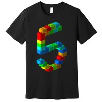 Cute Block Building 5th Birthday Gift 5 Years Old b.o.y.s Girls Premium T-Shirt