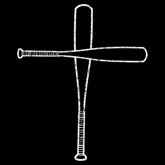 Cross Baseball Bats Christian Faith Sports Coach Pitcher Tall T-Shirt