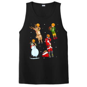 Christmas Basketball Ball Santa Hat Xmas Sport Cool Gift PosiCharge Competitor Tank