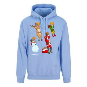 Christmas Basketball Ball Santa Hat Xmas Sport Cool Gift Unisex Surf Hoodie