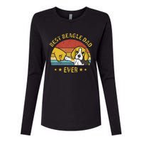 Cute Best Beagle Dad Ever Vintage Puppy Lover Retro Design Womens Cotton Relaxed Long Sleeve T-Shirt