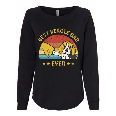 Cute Best Beagle Dad Ever Vintage Puppy Lover Retro Design Womens California Wash Sweatshirt