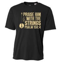 Cool Banjo Bluegrass Music Art For Men Women Worship Leader Cooling Performance Crew T-Shirt