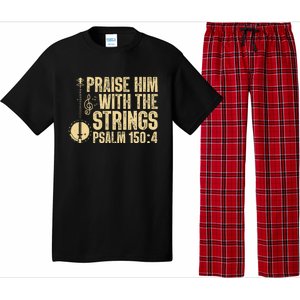 Cool Banjo Bluegrass Music Art For Men Women Worship Leader Pajama Set