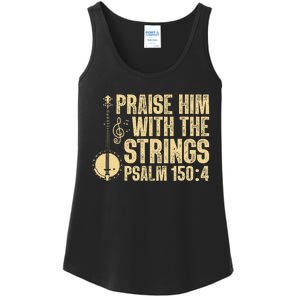 Cool Banjo Bluegrass Music Art For Men Women Worship Leader Ladies Essential Tank