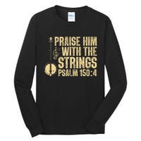 Cool Banjo Bluegrass Music Art For Men Women Worship Leader Tall Long Sleeve T-Shirt