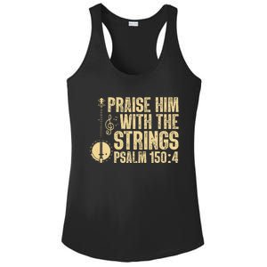 Cool Banjo Bluegrass Music Art For Men Women Worship Leader Ladies PosiCharge Competitor Racerback Tank