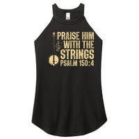 Cool Banjo Bluegrass Music Art For Men Women Worship Leader Women's Perfect Tri Rocker Tank