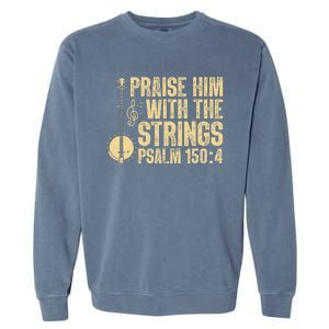 Cool Banjo Bluegrass Music Art For Men Women Worship Leader Garment-Dyed Sweatshirt